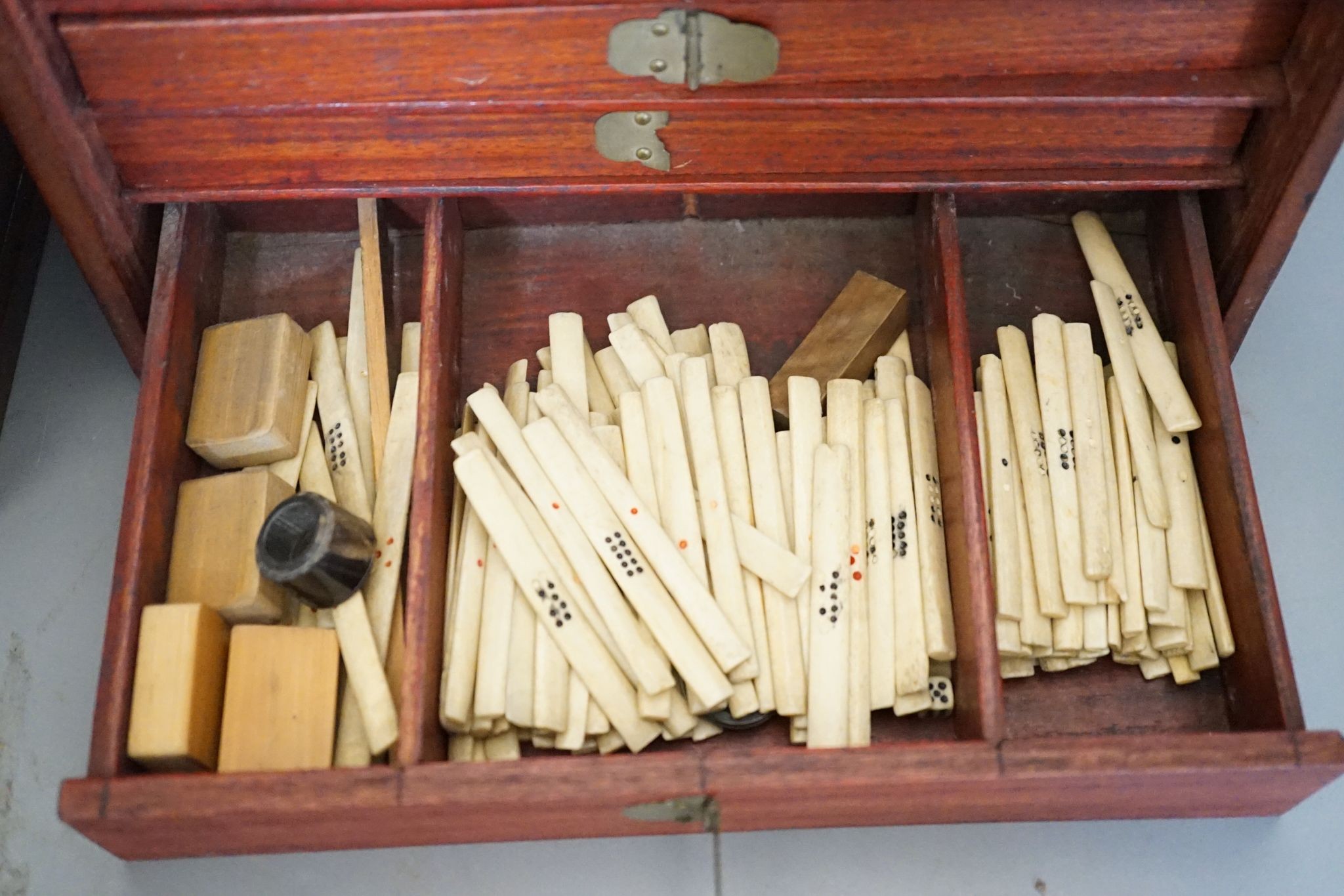 An early 20th century mahjong set